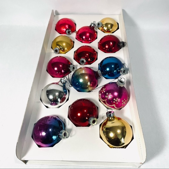 Vintage Christmas glass ball ornaments Shiny Bright & Rauch 14 - Picture 13 of 13